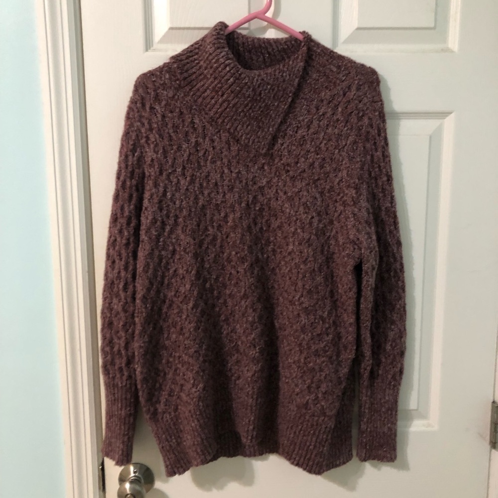 Cozy Knit Women's Sweater - Purple